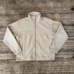 Columbia full zip fleece jacket cream